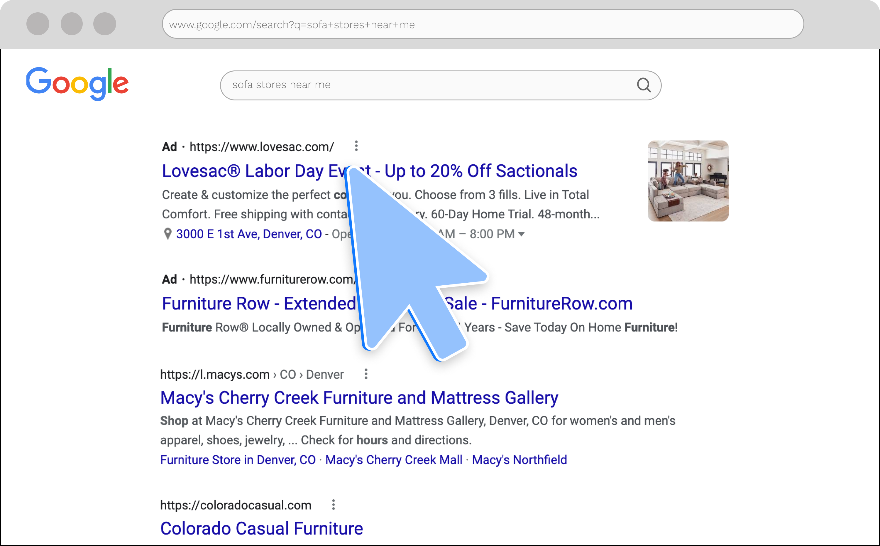 INTRO TO GOOGLE ADS 2 – CLICKING ON SAMPLE AD