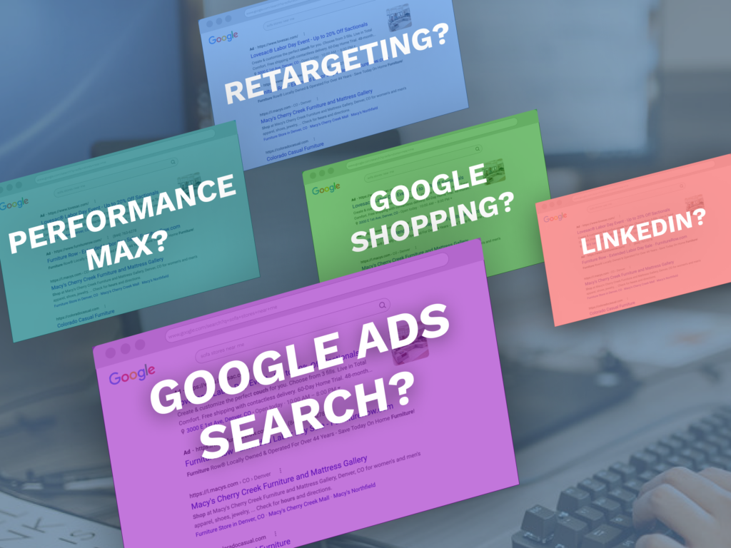 When to use Google Ads – diff ad types